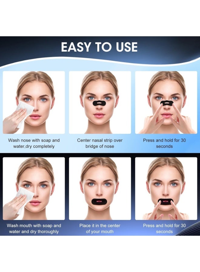 PYC 30 PCS Mouth Tape for Sleep Anti Snoring Mouth Nose Strips Patchd Mouth Tape, Black Oval Sleep Tape, Mouth Tape for Sleeping,Breathable Mouth Tape,Mouth Tape for Sleeping,Improved Nasal Breathing - Image 5